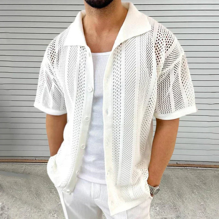 Enzo | Men's Classic Collar Strick Shirt