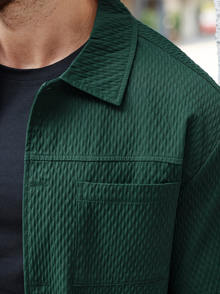 Finn | Men's Structured Green Shirt