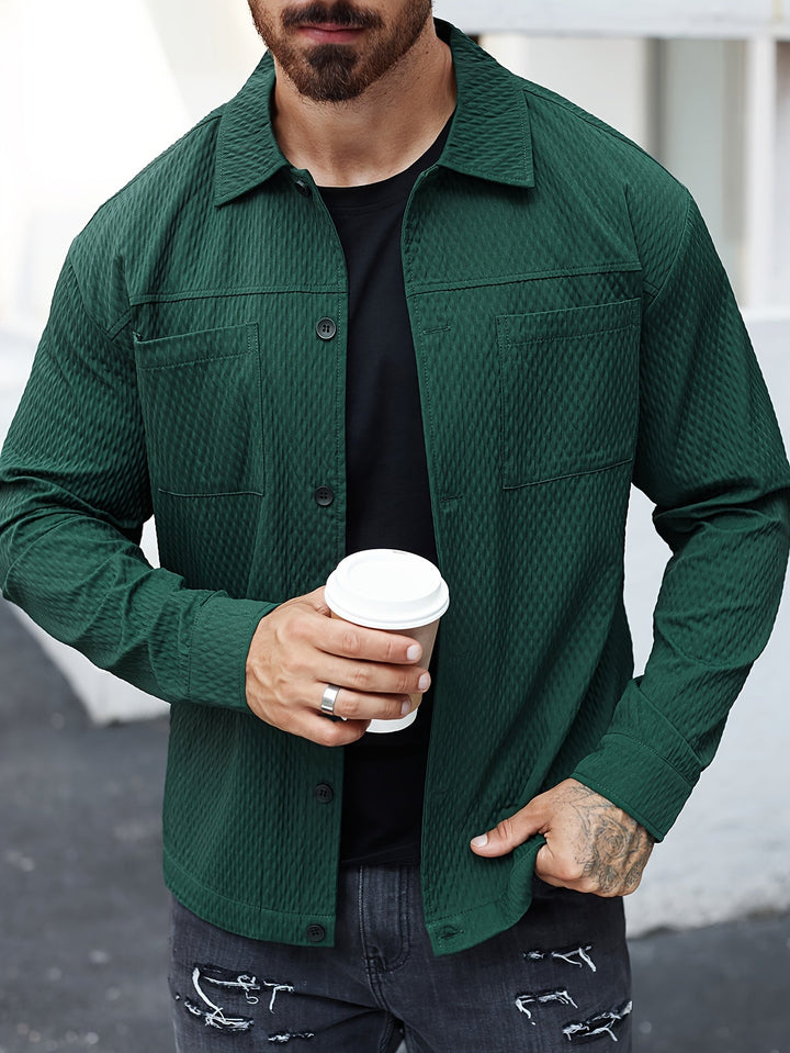 Finn | Men's Structured Green Shirt