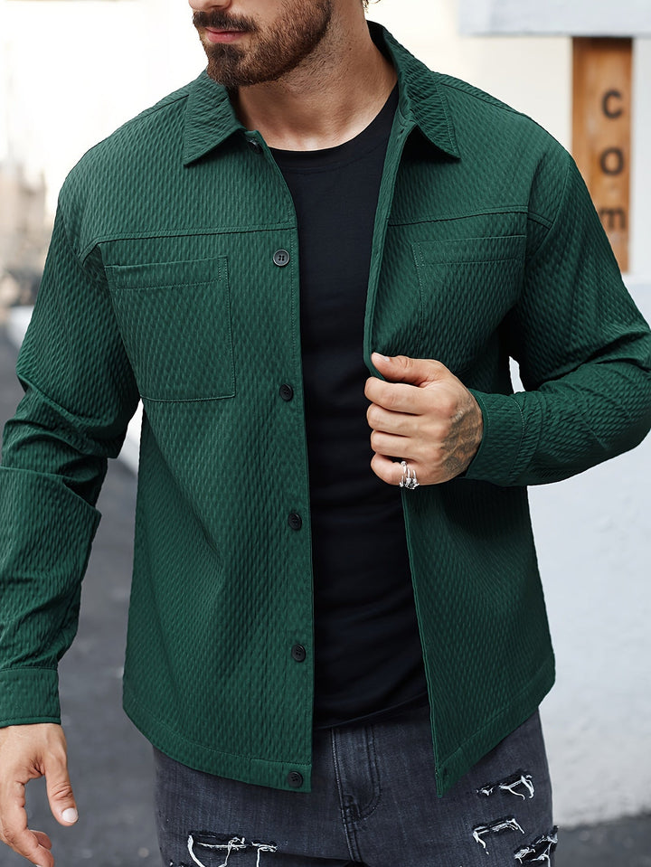 Finn | Men's Structured Green Shirt