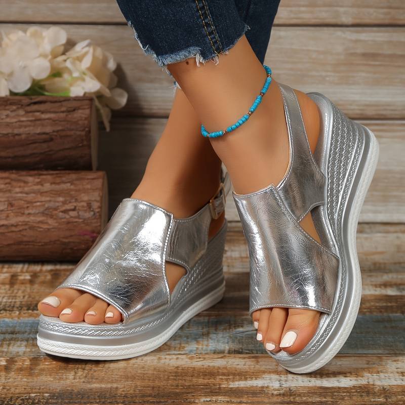 Tilda | Women's Stylish Orthopedic Sandals with Wedge Heel & Fringe