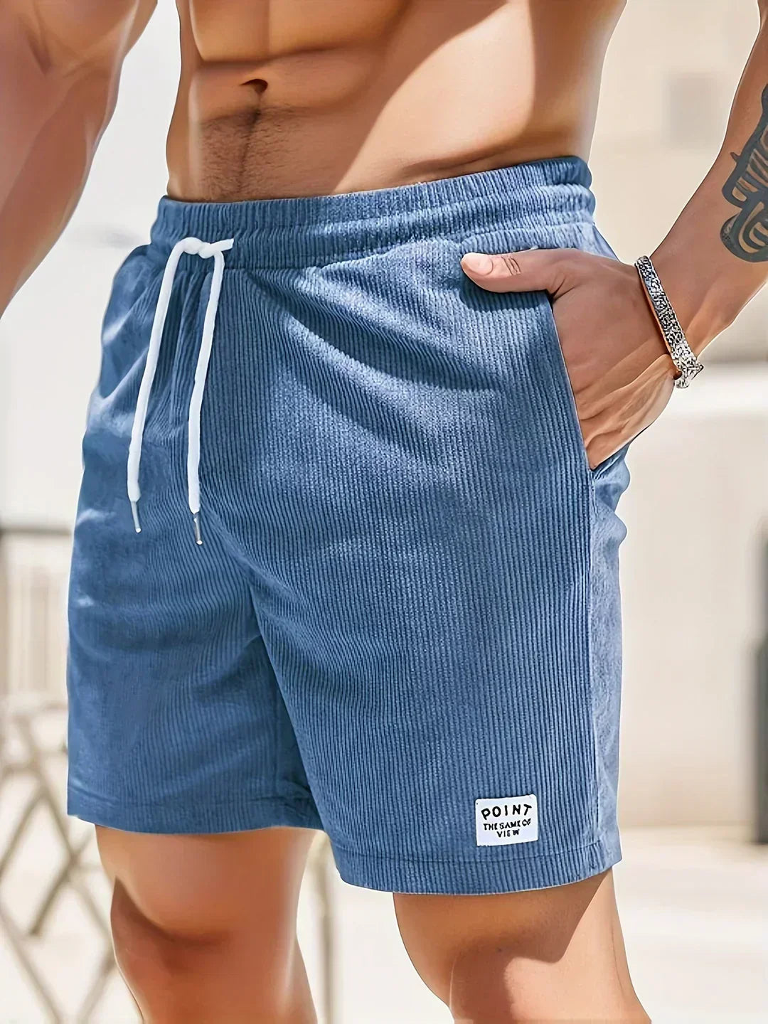Tarek | Men's Striped Summer Shorts