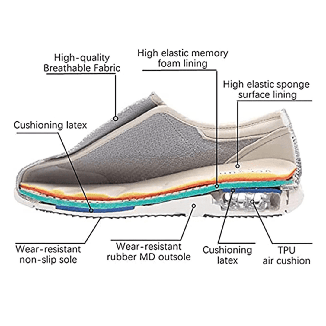 Men's Extra Wide Comfort Shoes with Memory Foam & Zero-Drop Design