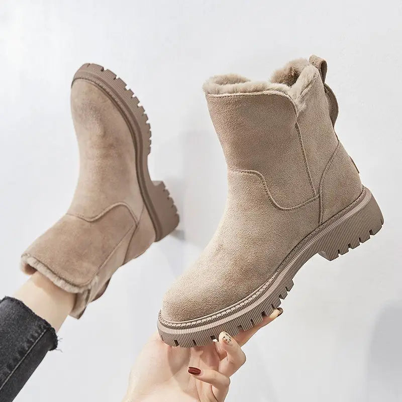 Women's Faux-Fur Lined Platform Ankle Boots