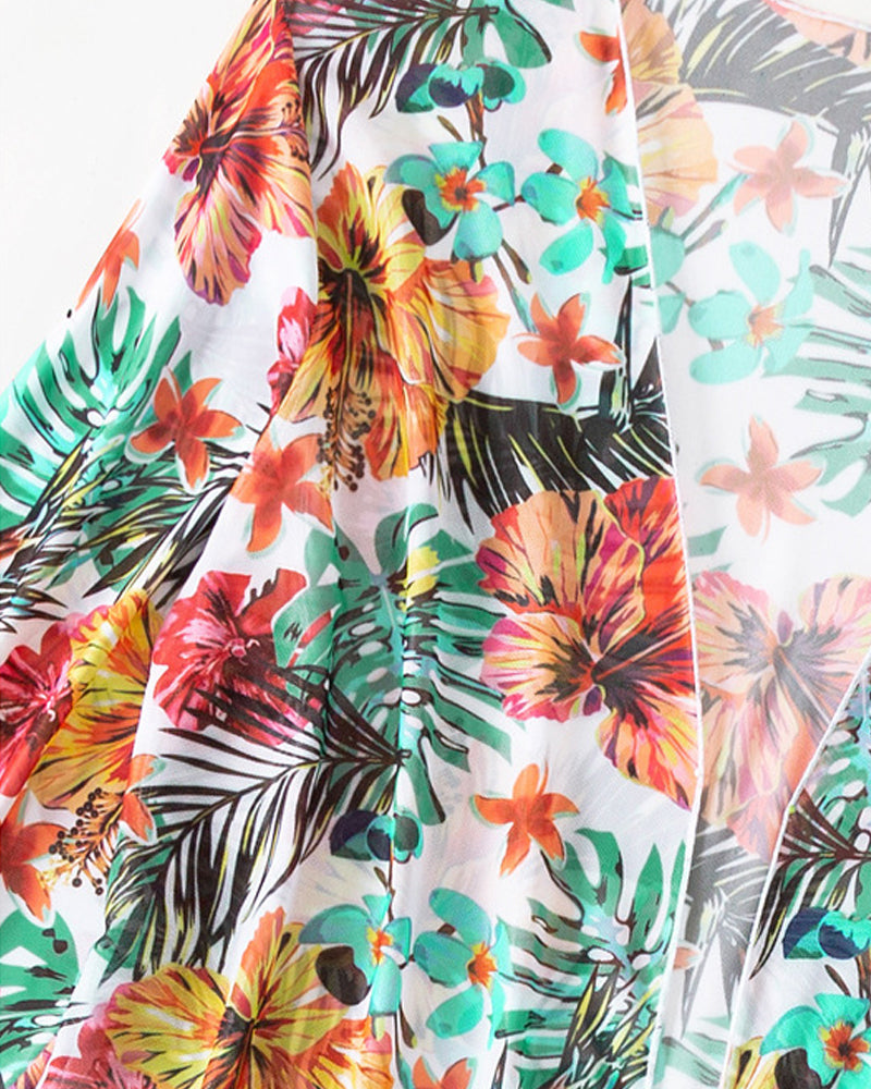 Yara | Women's Floral Print Three-Piece Bikini Set