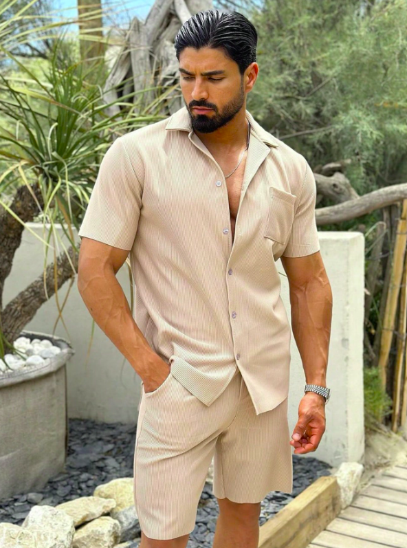 Matteo | Men's Trendy Beige Premium Summer Set
