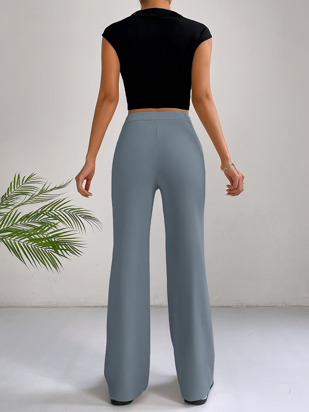 Emilia | Women's Trendy High Waist Pleated Trousers