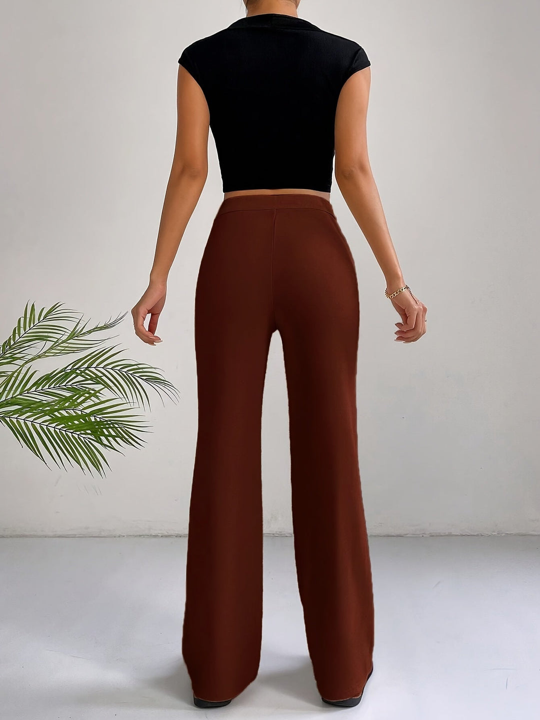 Emilia | Women's Trendy High Waist Pleated Trousers