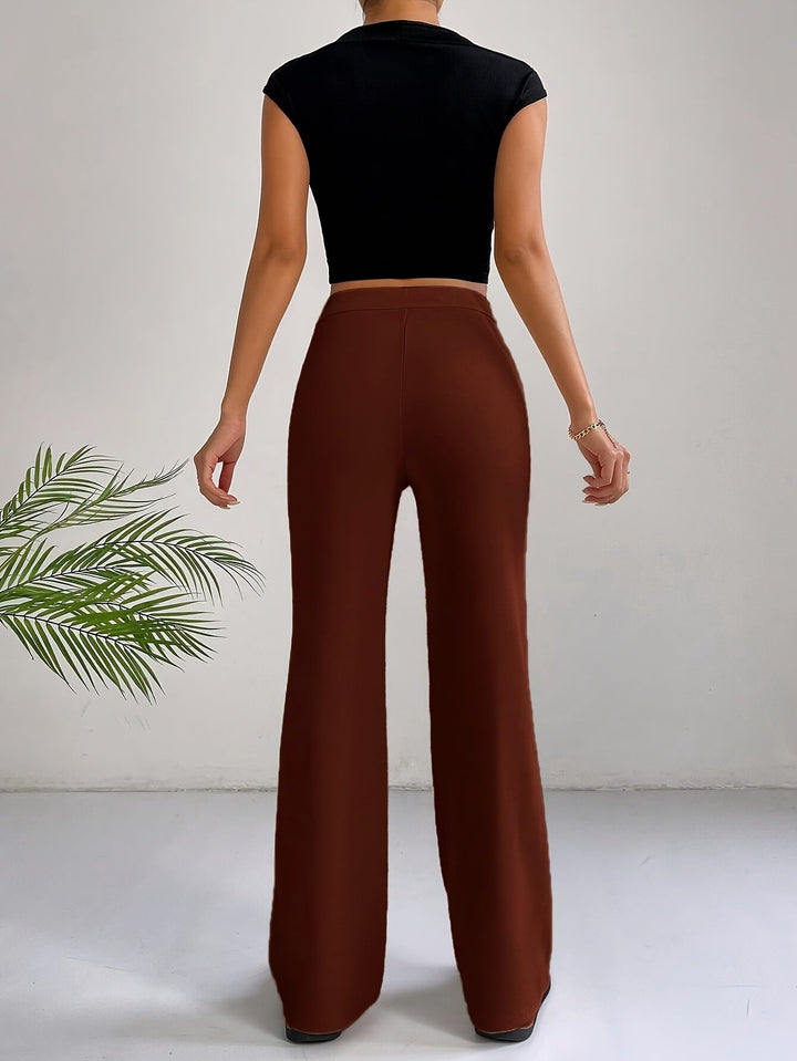Emilia | Women's Trendy High Waist Pleated Trousers