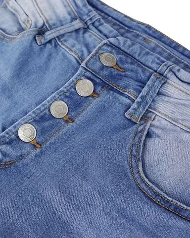 Mila | Women's Trendy High-Waisted Denim Trousers