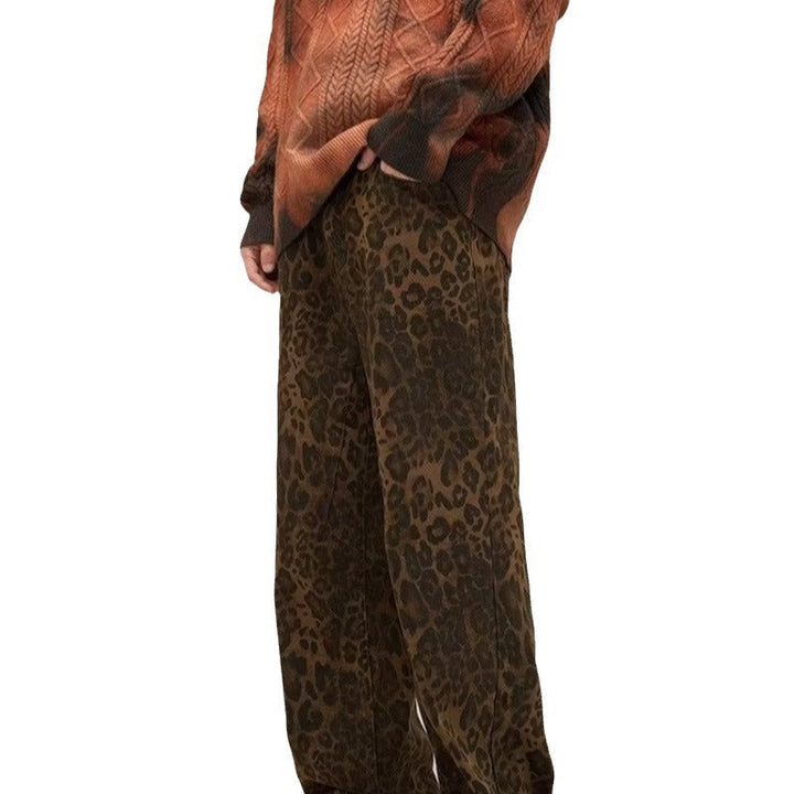 Layla | Women's Trendy Leopard Print Jeans
