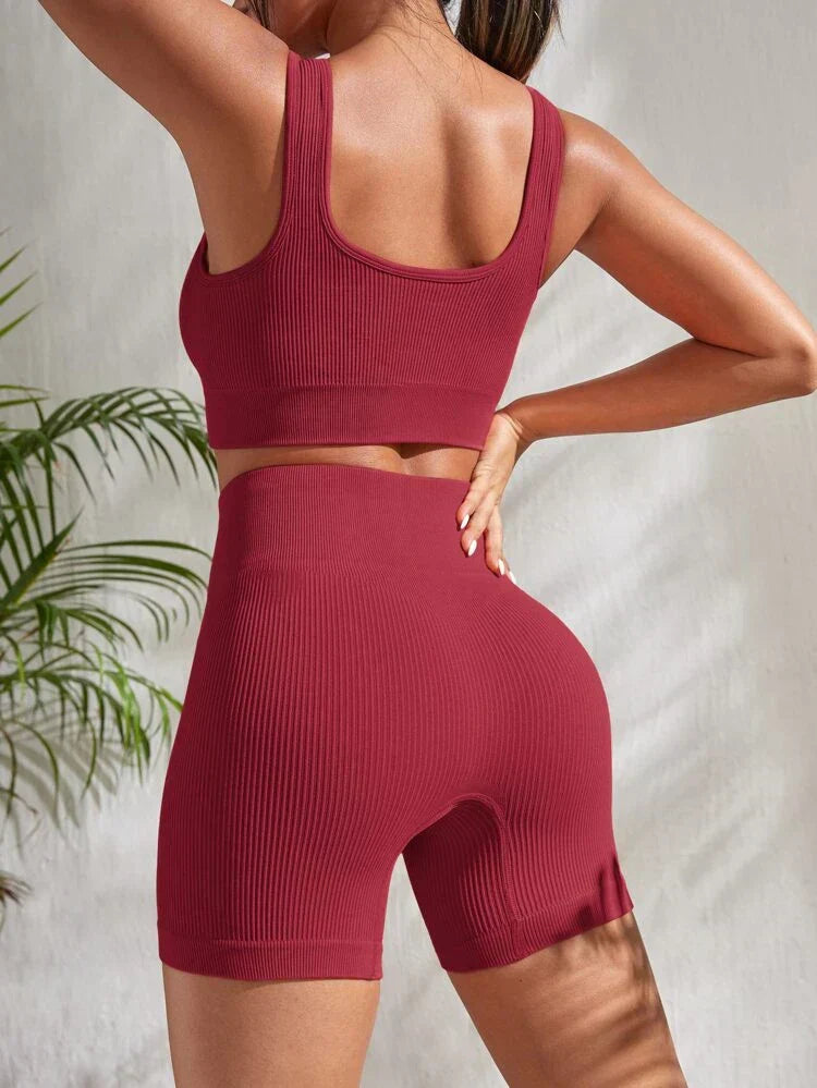 Sienna | Women's Fitness Set with Shorts & Sports Top