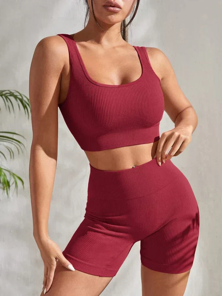 Sienna | Women's Fitness Set with Shorts & Sports Top