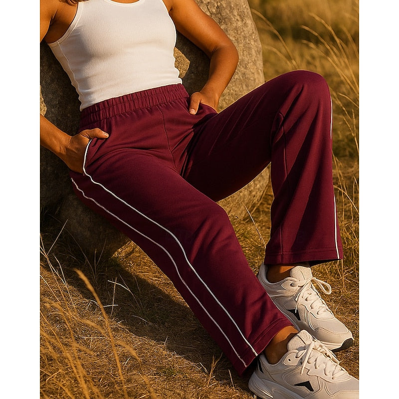 Women's Straight Leg Side Stripe Sweatpants