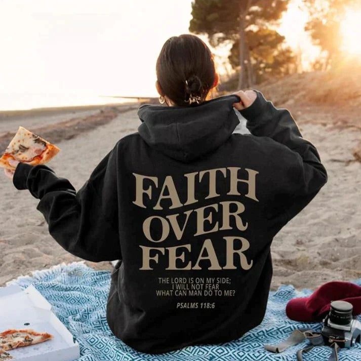 Faith | Women's Unisex Hoodie "Faith Over Fear" Psalm 118:6