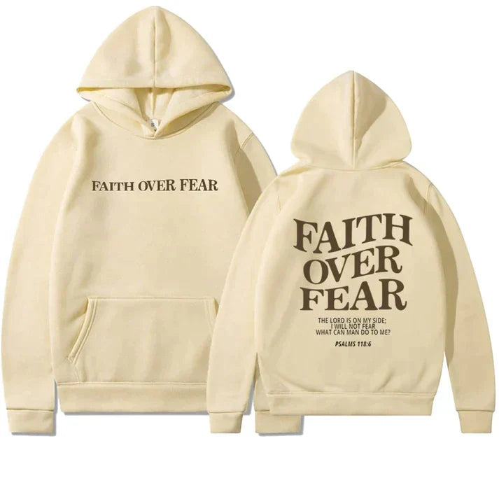 Faith | Women's Unisex Hoodie "Faith Over Fear" Psalm 118:6