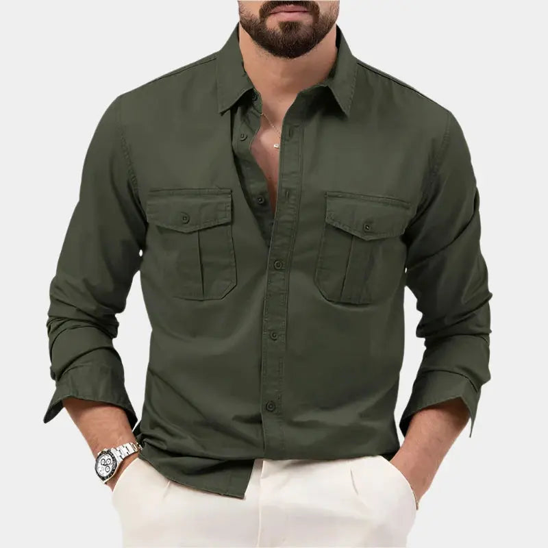 Vincent | Men's Vintage Long Sleeve Shirt