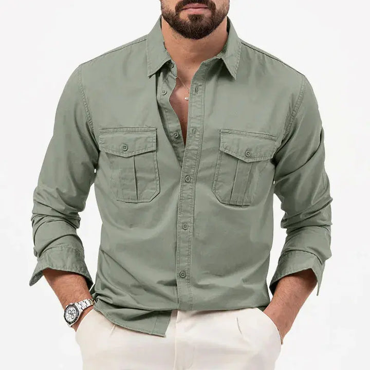 Vincent | Men's Vintage Long Sleeve Shirt