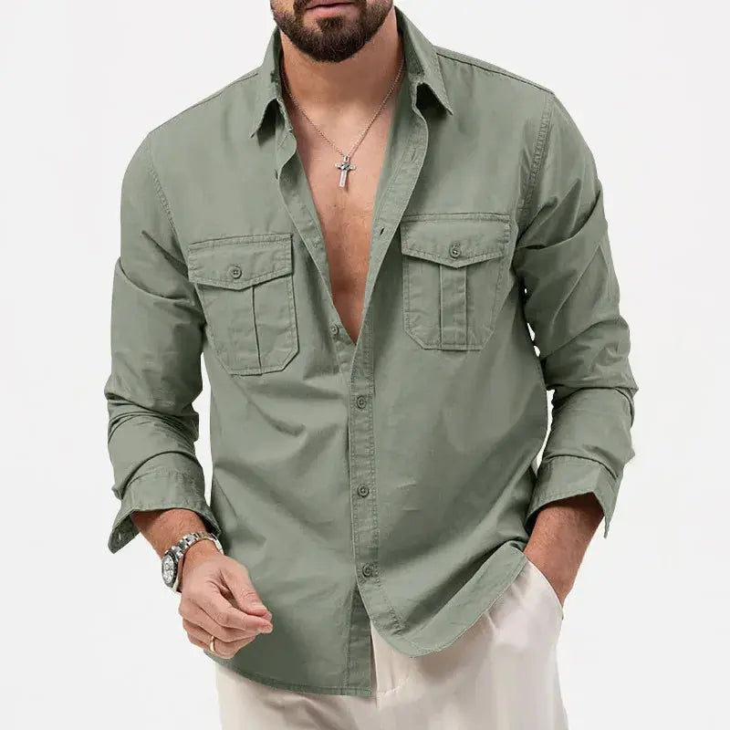 Vincent | Men's Vintage Long Sleeve Shirt