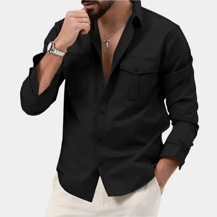 Vincent | Men's Vintage Long Sleeve Shirt