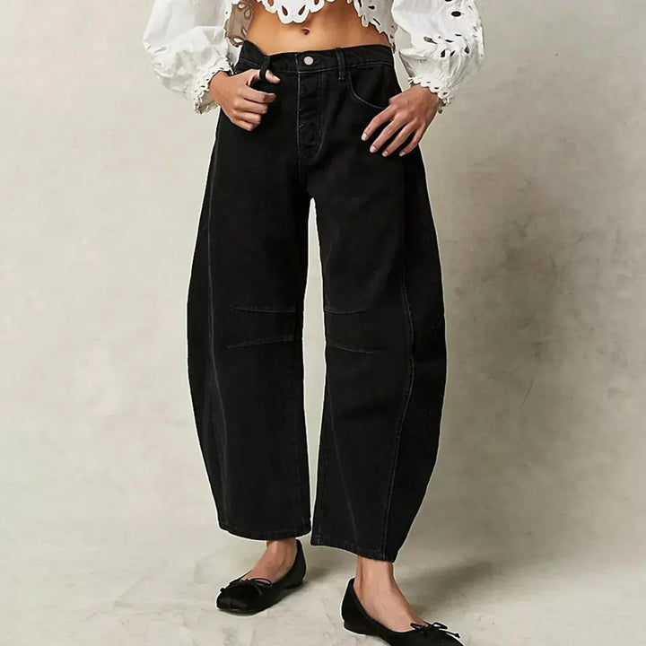 Women's High-Waisted Barrel Leg Pants
