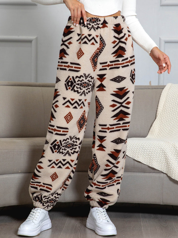 Amira | Women's Warm Aztec Print Sweatpants