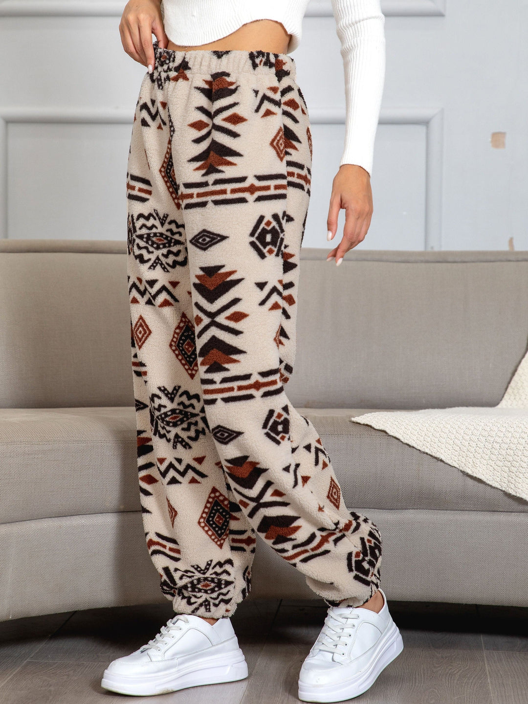 Amira | Women's Warm Aztec Print Sweatpants