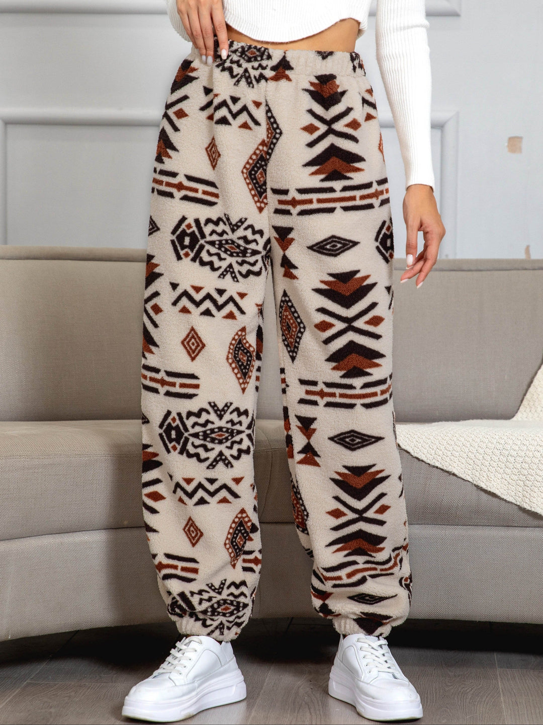 Amira | Women's Warm Aztec Print Sweatpants