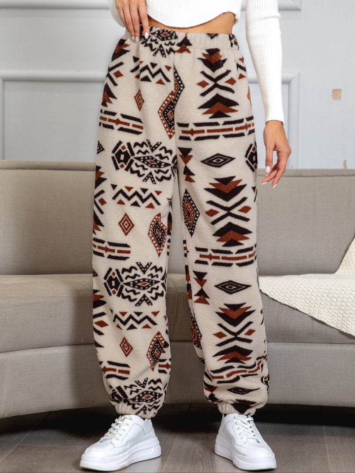 Amira | Women's Warm Aztec Print Sweatpants