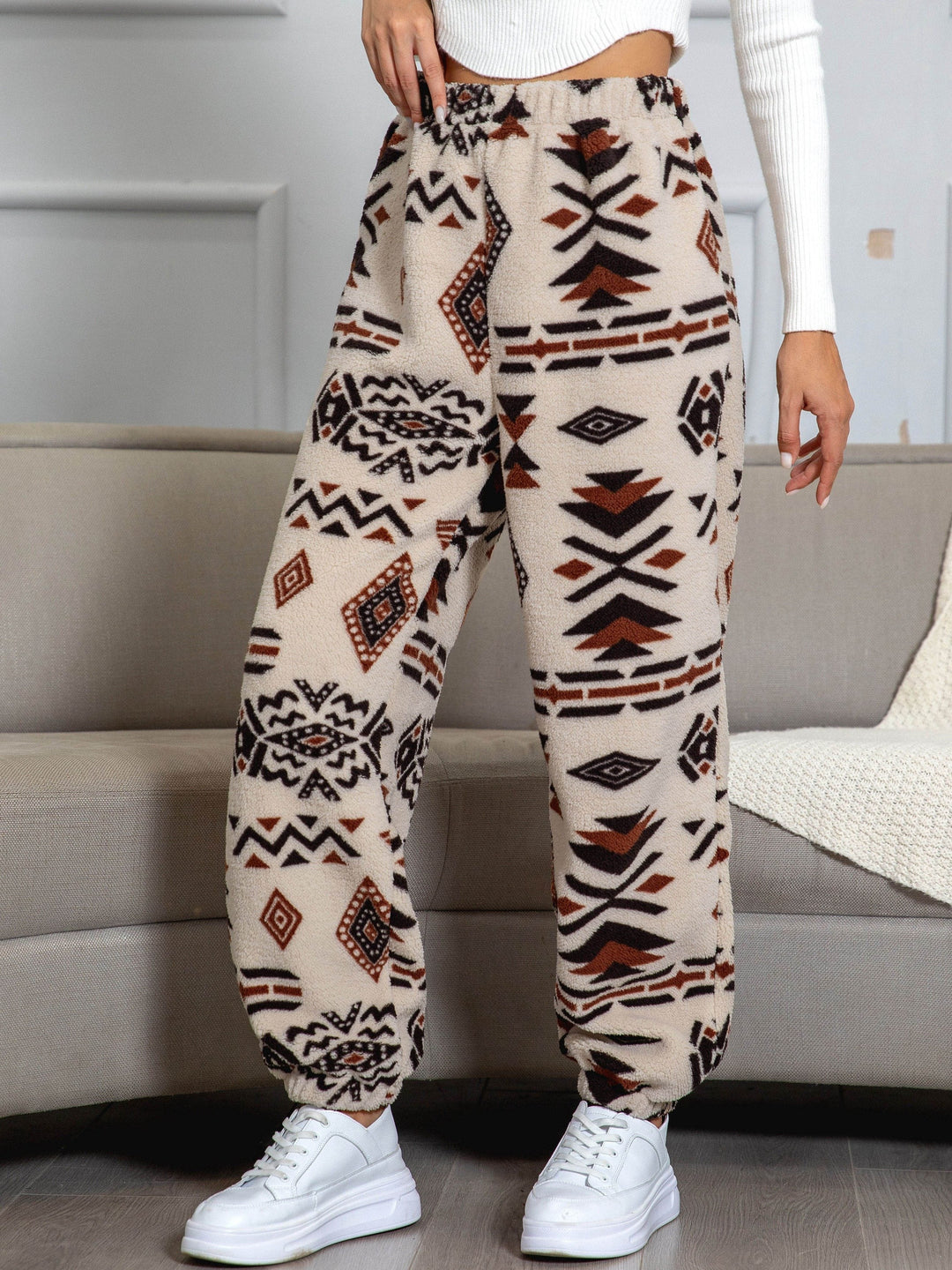 Amira | Women's Warm Aztec Print Sweatpants