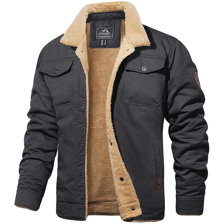 Men's Warm Sherpa Lined Utility Jacket