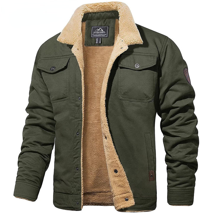 Men's Warm Sherpa Lined Utility Jacket