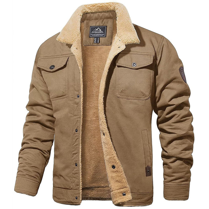 Men's Warm Sherpa Lined Utility Jacket