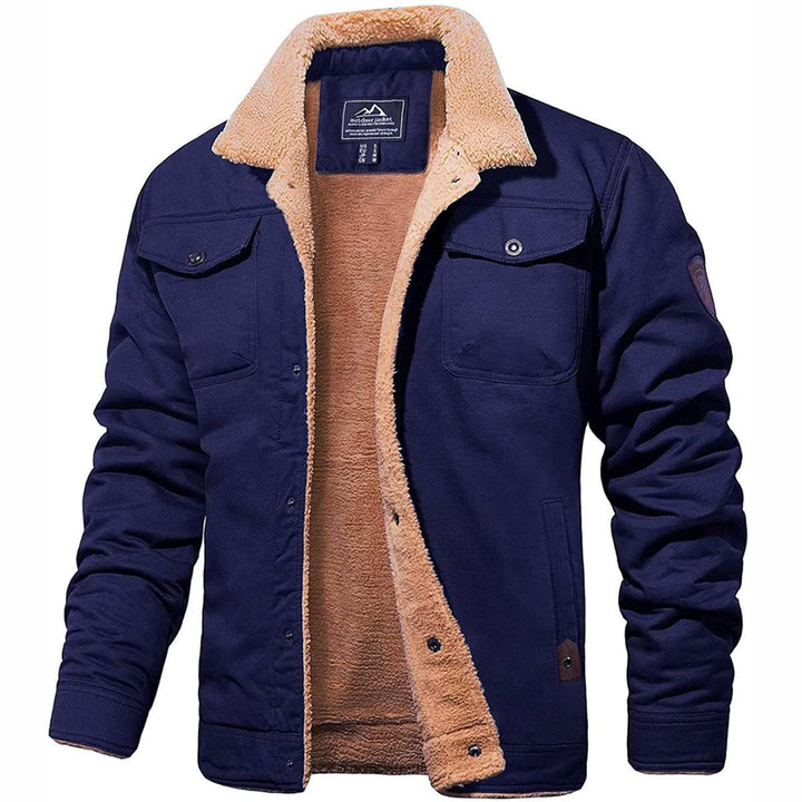 Men's Warm Sherpa Lined Utility Jacket