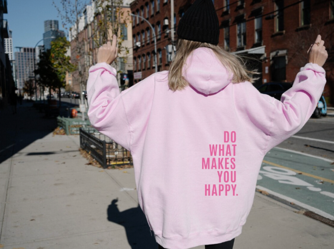 Women's Cozy Graphic Hoodie with Uplifting Message
