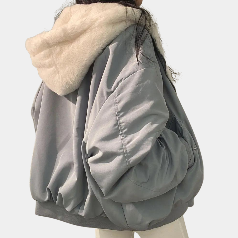 Women's Cozy Lined Oversized Bomber Jacket