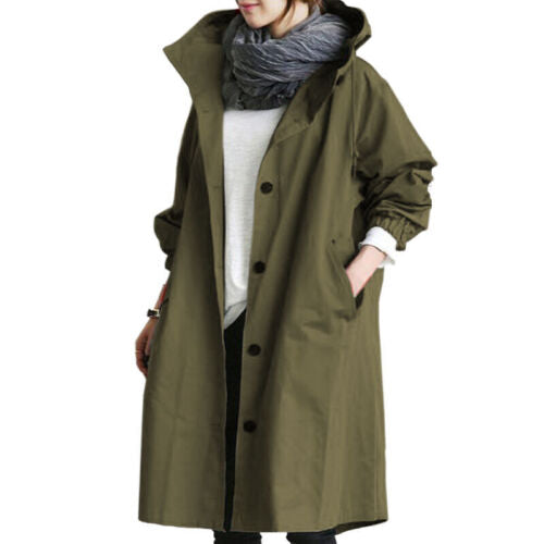 Women's Essential Hooded Raincoat for All-Weather Protection