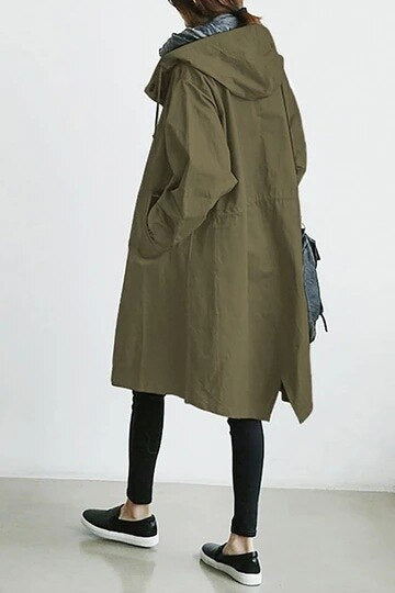 Women's Essential Hooded Raincoat for All-Weather Protection