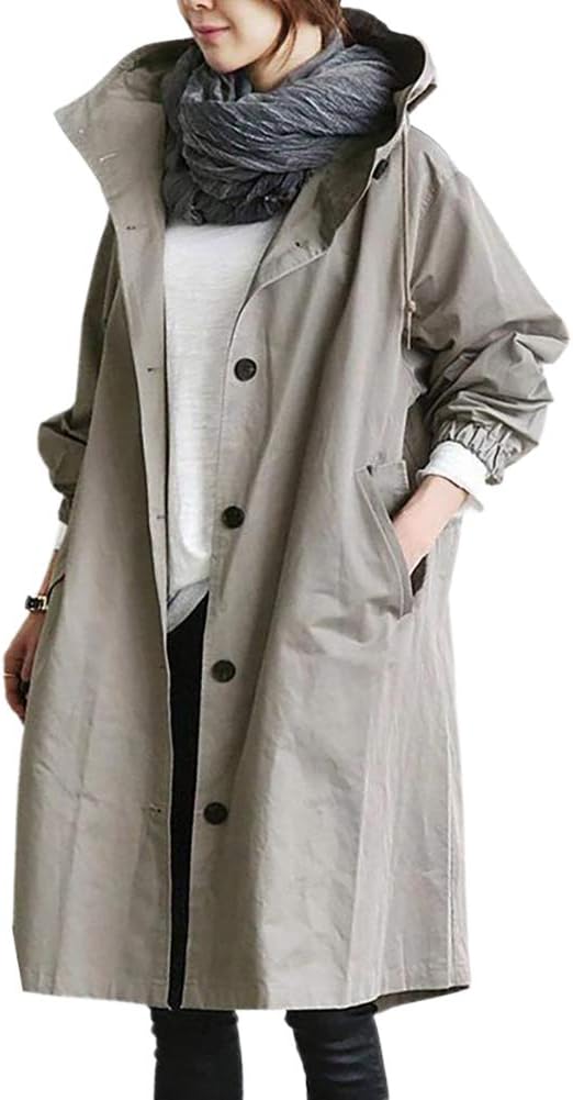 Women's Essential Hooded Raincoat for All-Weather Protection