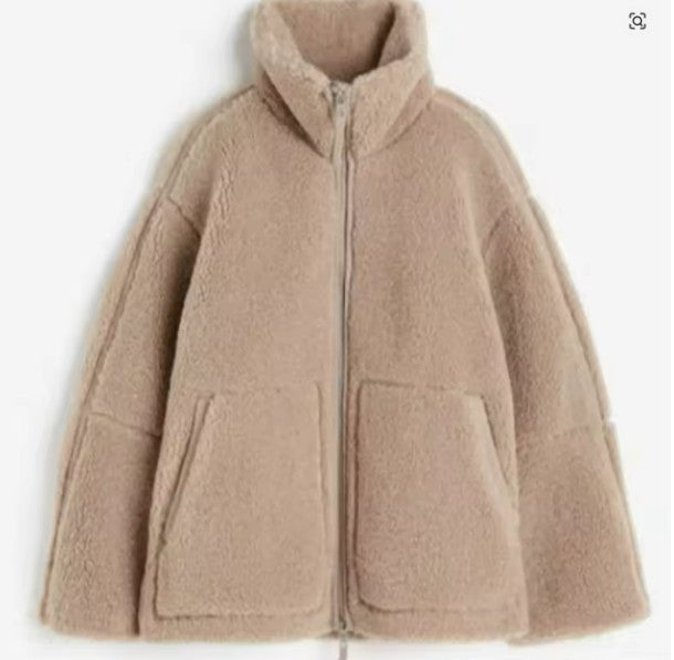 Women's Relaxed Lambswool Winter Jacket