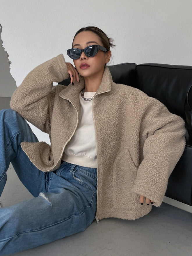 Women's Relaxed Lambswool Winter Jacket