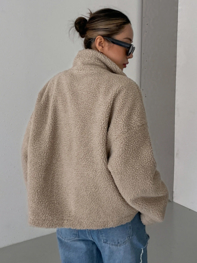 Women's Relaxed Lambswool Winter Jacket