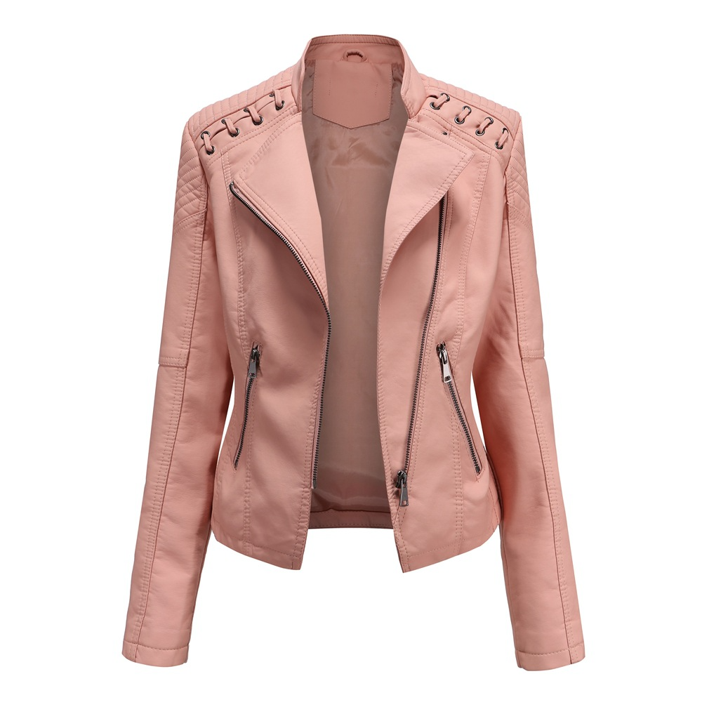 Women's Edgy Faux Leather Motorcycle Jacket