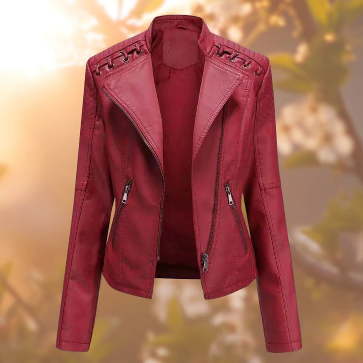 Women's Edgy Faux Leather Motorcycle Jacket
