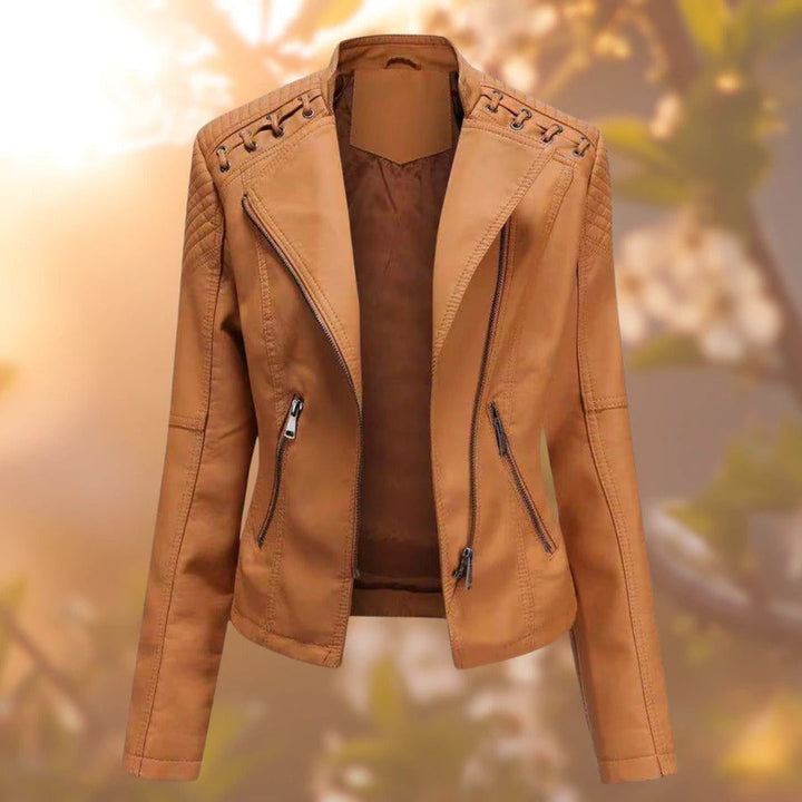 Women's Edgy Faux Leather Motorcycle Jacket