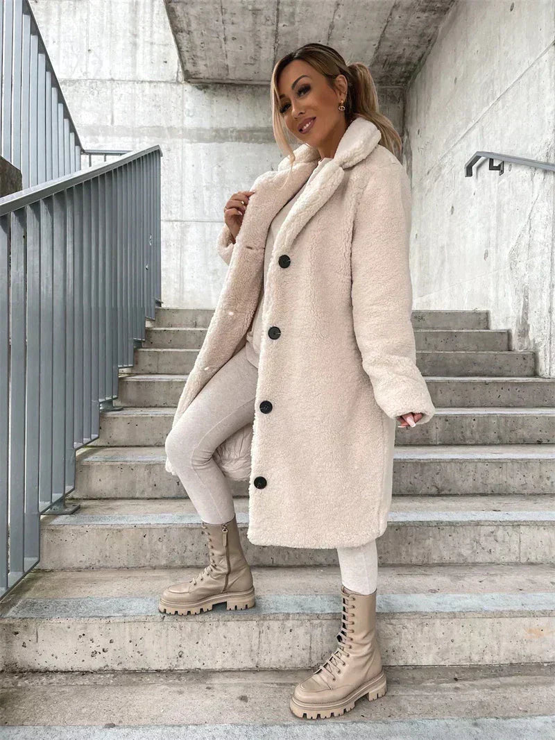 Women's Cozy Teddy Long Coat