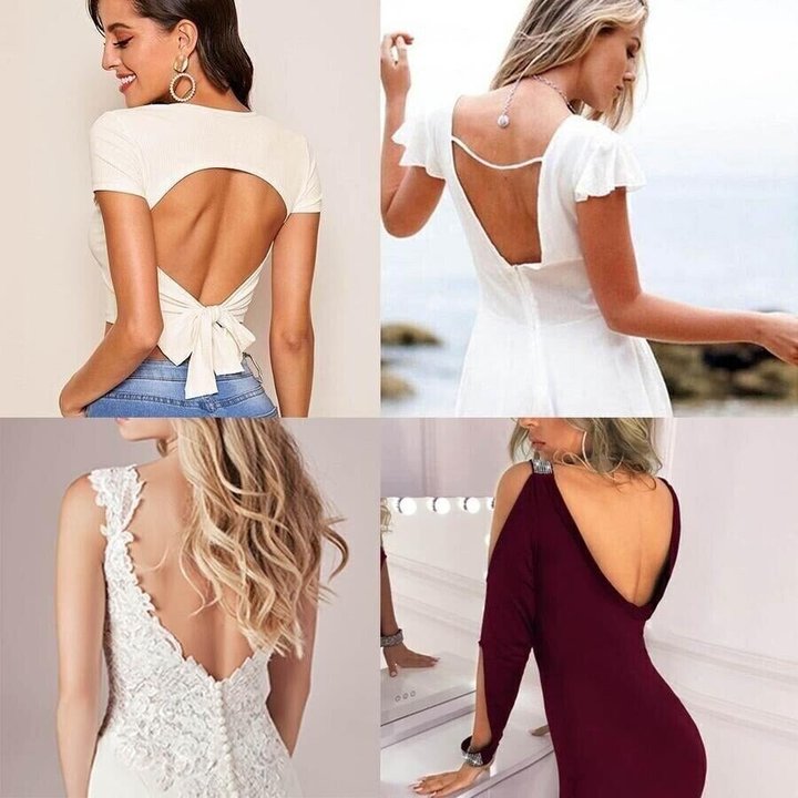 Women's Backless Lace Bralette with Wireless Support