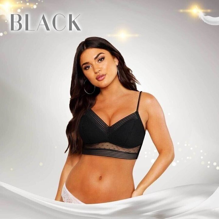 Women's Backless Lace Bralette with Wireless Support