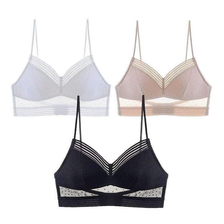 Women's Backless Lace Bralette with Wireless Support