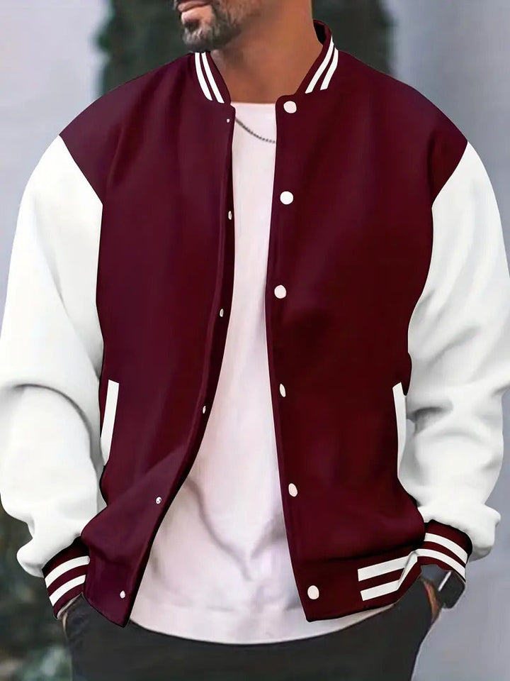 Men's Varsity Contrast Sleeve Jacket